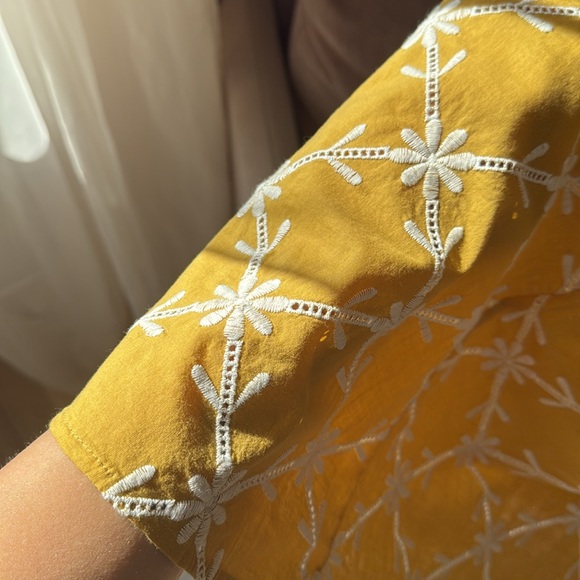 ZARA Yellow Floral Midi/Maxi Skirt with Beige Crochet – Size S - Picture 5 of 10